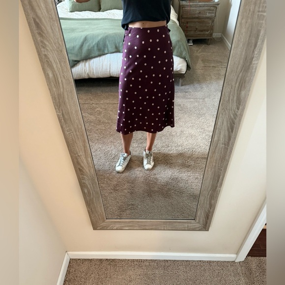 LOFT Polka Dot Midi Skirt - Picture 2 of 5